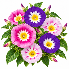 Convolvulus tricolor Dwarf Morning Glory with colourful funnel-shaped flowers – compact summer flower seeds for beds borders pots and grow bags in Pakistan