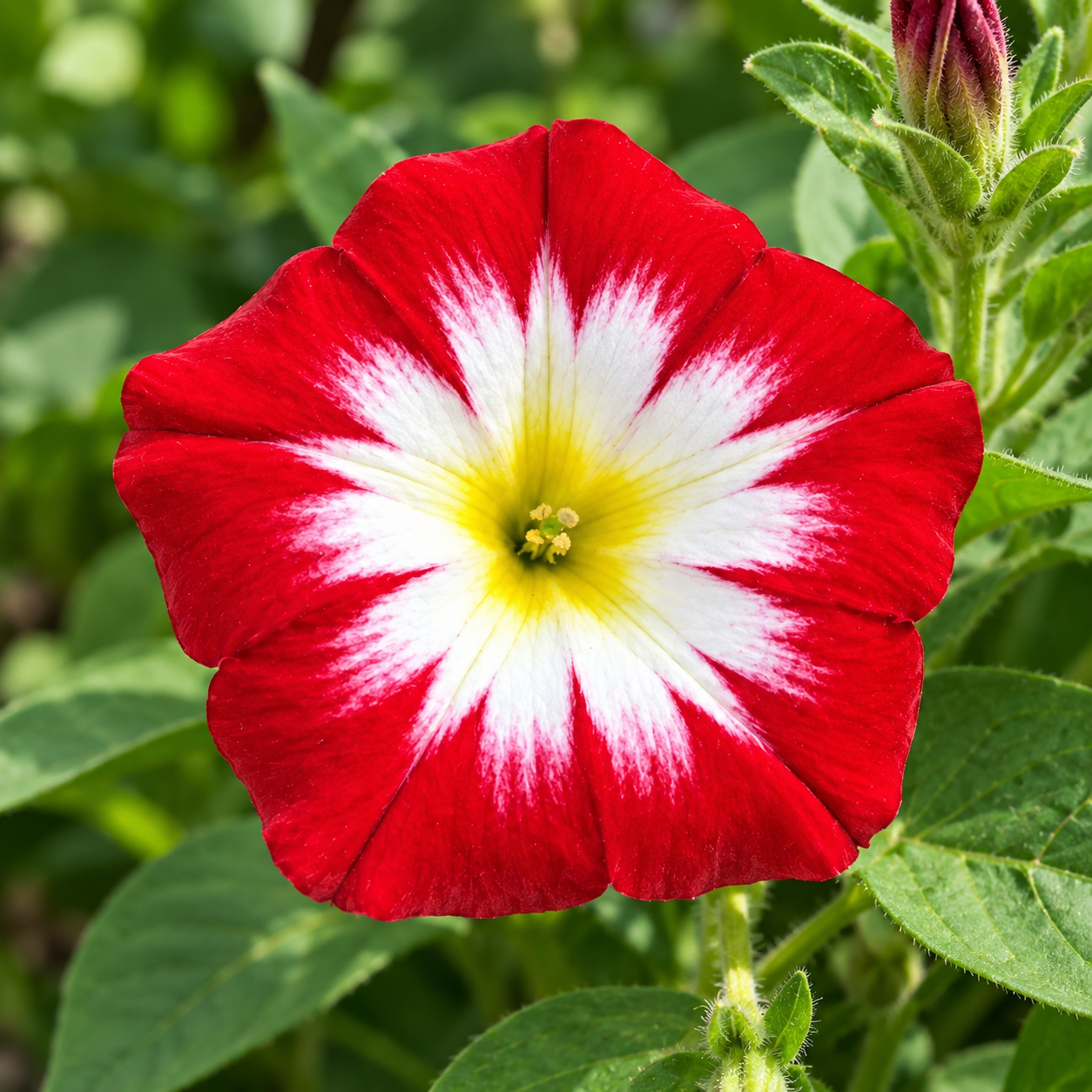 Convolvulus tricolor Red Dwarf Morning Glory with rich red funnel-shaped flowers – compact summer flower seeds for beds borders pots and grow bags in Pakistan