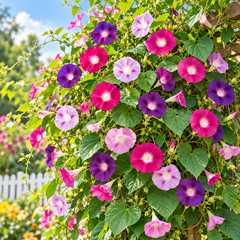 Morning Glory Field Grown Mix vines with colourful mixed trumpet-shaped flowers – summer climbing flower seeds for trellises balconies pots and grow bags in Pakistan