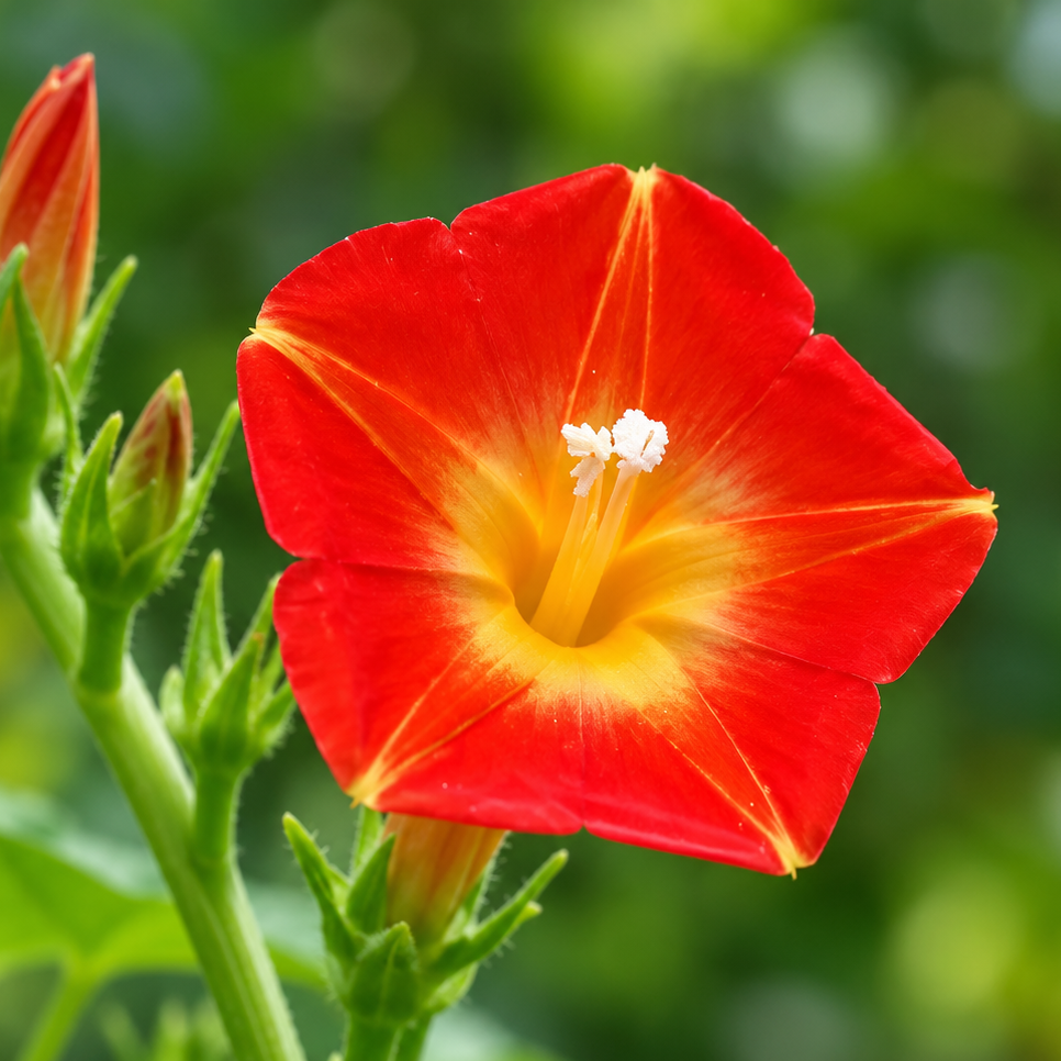 Morning Glory Luteola Orange vine with warm orange to apricot trumpet-shaped flowers – summer climbing flower seeds for trellises balconies pots and grow bags in Pakistan
