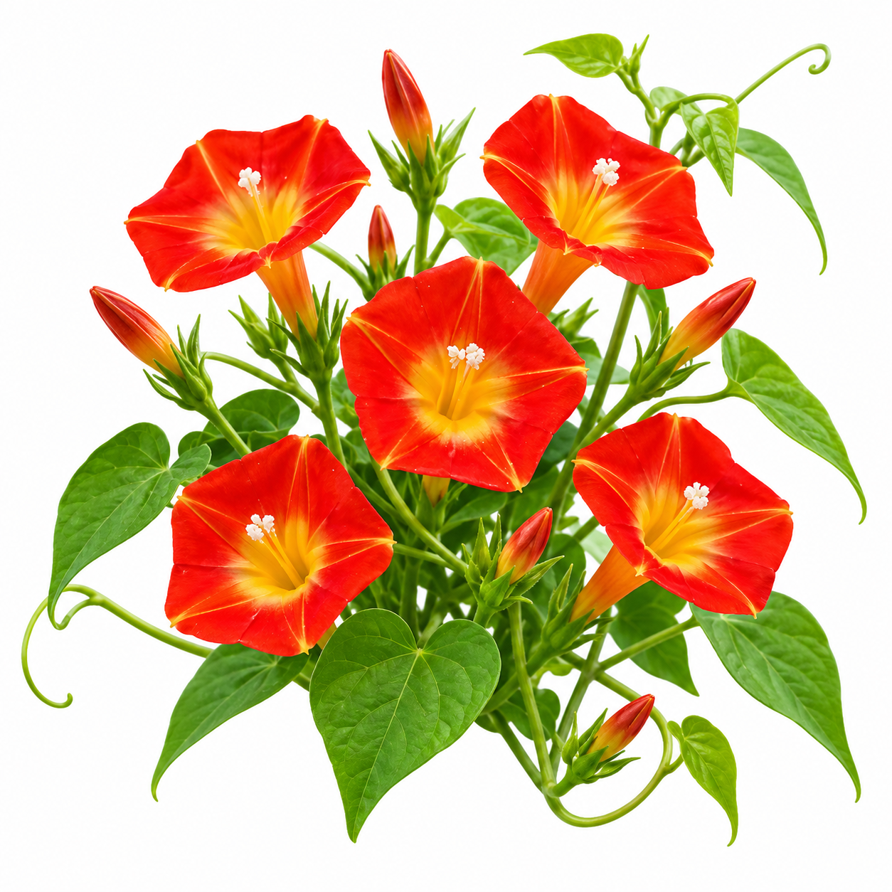 Morning Glory Luteola Orange vine with warm orange to apricot trumpet-shaped flowers – summer climbing flower seeds for trellises balconies pots and grow bags in Pakistan