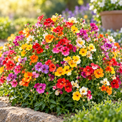 Nemesia strumosa Carnival Mix with colourful pink red yellow white purple and bicoloured flowers – winter seeds for pots beds borders grow bags and hanging baskets in Pakistan