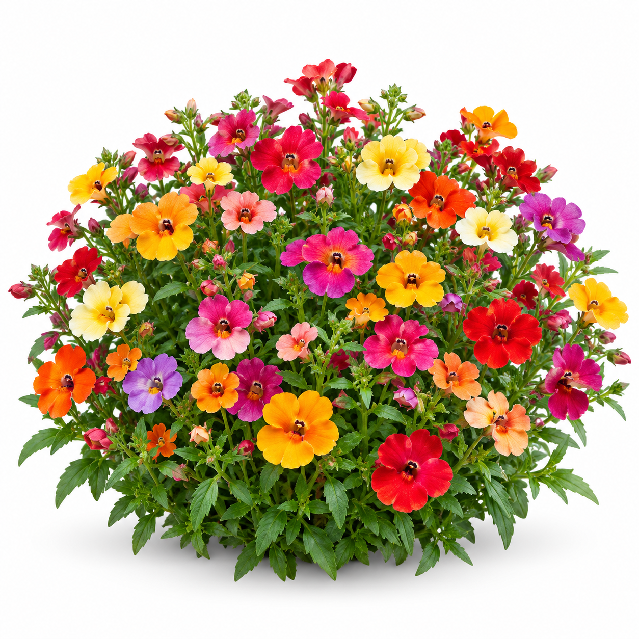 Nemesia strumosa Carnival Mix with colourful pink red yellow white purple and bicoloured flowers – winter seeds for pots beds borders grow bags and hanging baskets in Pakistan