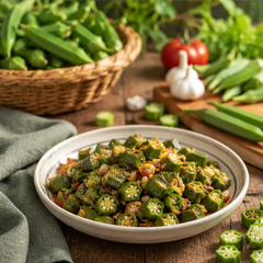 GALA 455 F1 Hybrid okra plant with tender dark-green bhindi pods – summer vegetable seeds for home gardening in Pakistan
