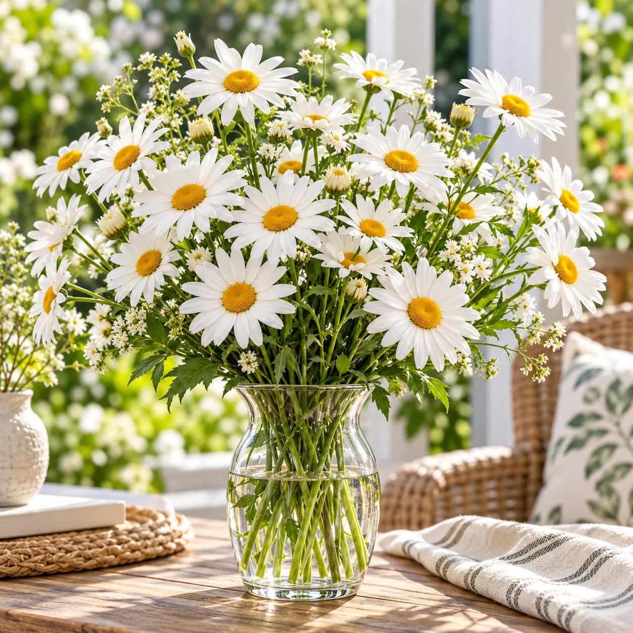 Ox Eye Daisy Leucanthemum vulgare with classic white petals and golden yellow centres – winter perennial flower seeds for beds borders pots and grow bags in Pakistan