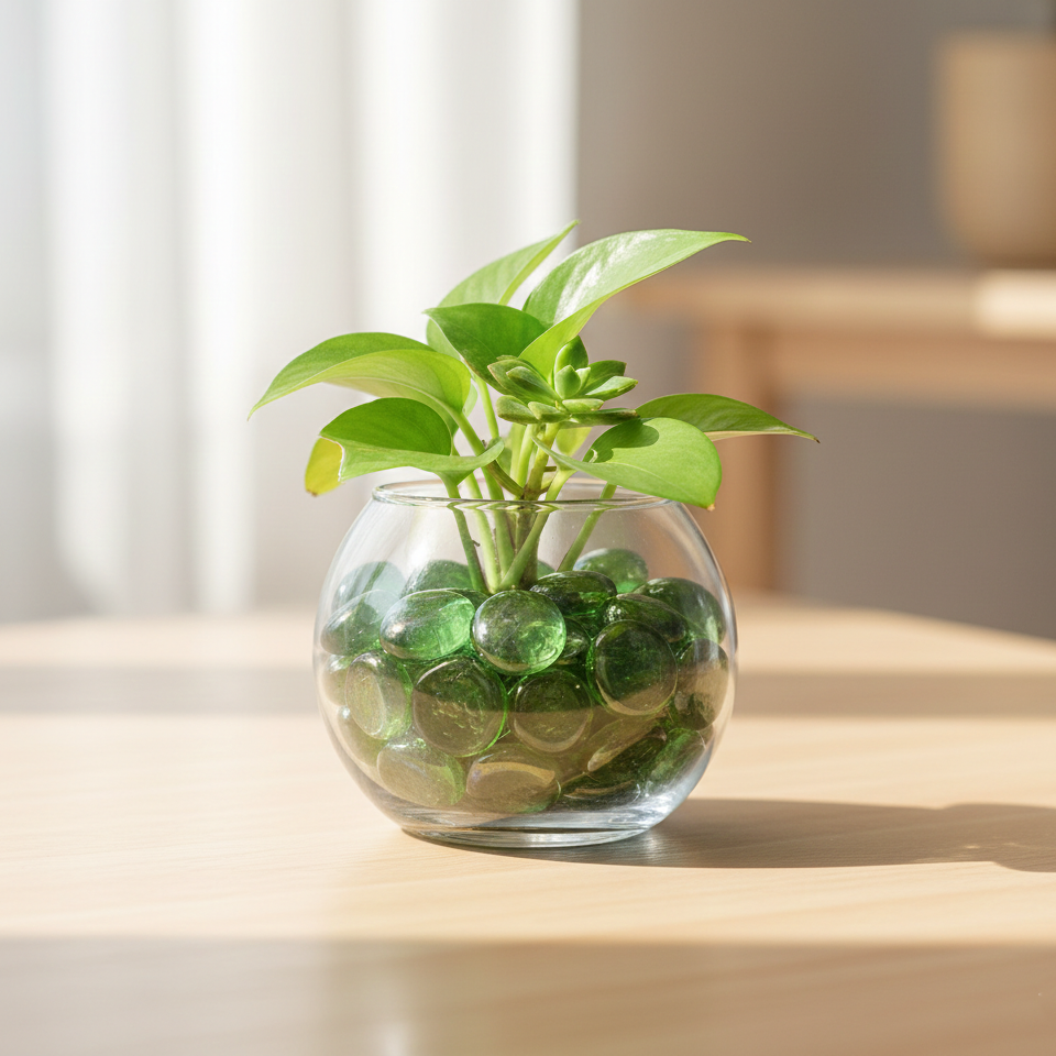 Decorative Glossy Glass Pebbles Stone for Vase