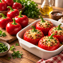 Healthy Pimento Pepper plant with thick rounded bright red sweet peppers – heirloom Capsicum annuum seeds for home gardening in Pakistan
