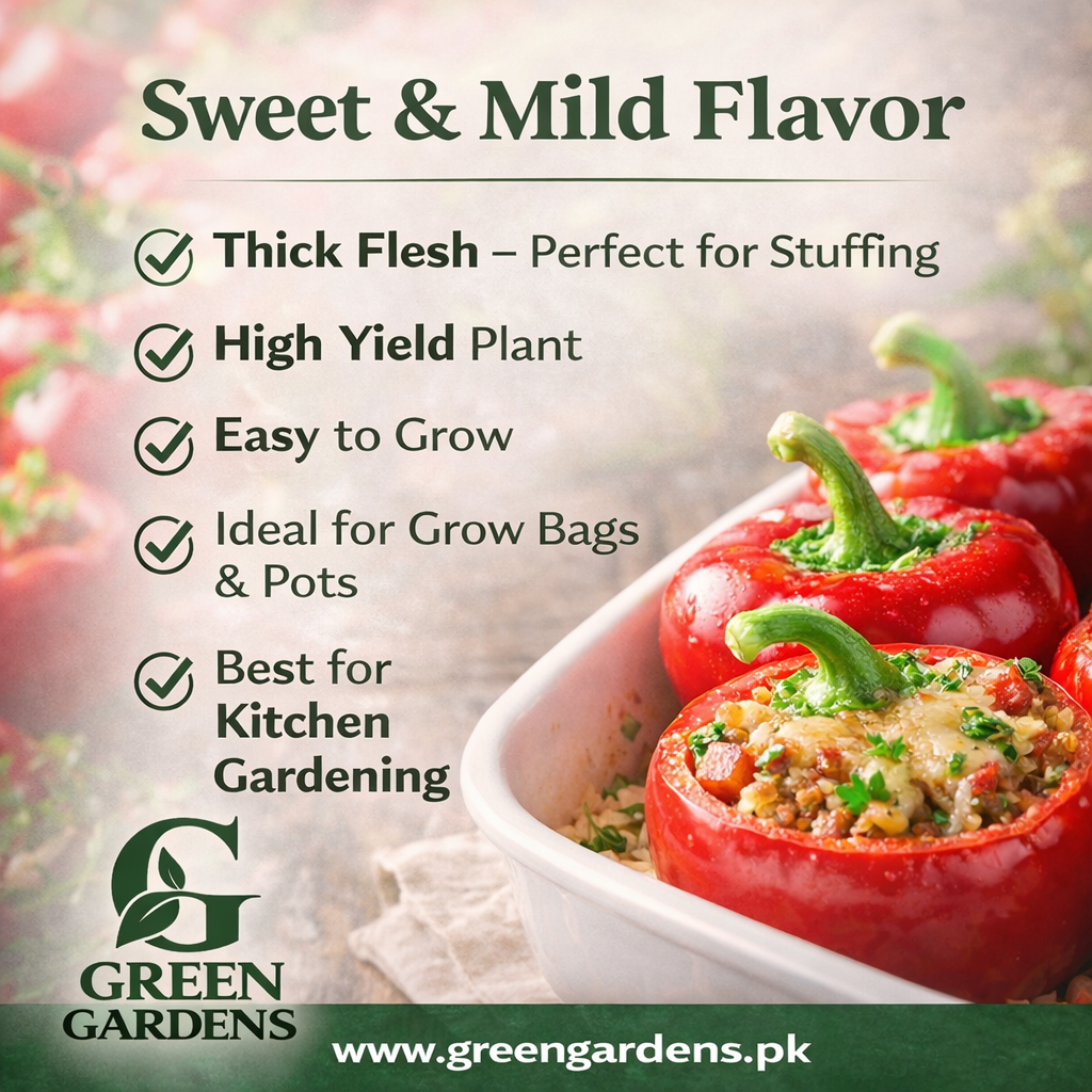 Pimento Pepper Seeds - Heirloom Sweet Peppers