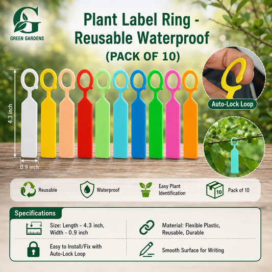 Plant Label Ring Reusable Waterproof Pack of 10 – Flexible Plastic Plant Tags