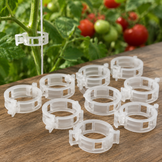 Plant Support Clips – Round Reusable Pack of 10 for Tomatoes & Climbing Plants
