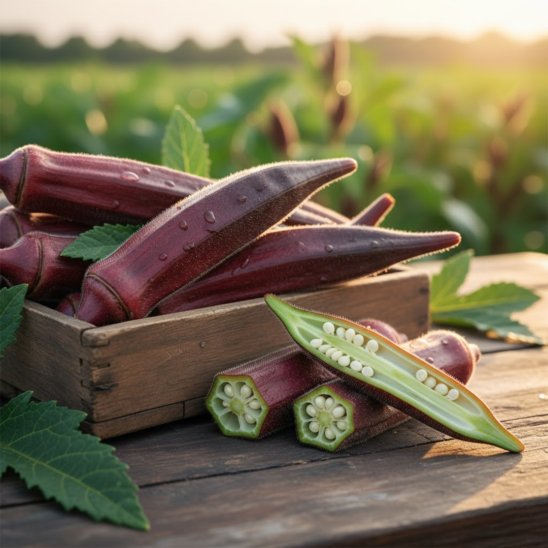 Okra (Red Burgundy) - Seeds {SUMMER} لال بھنڈی