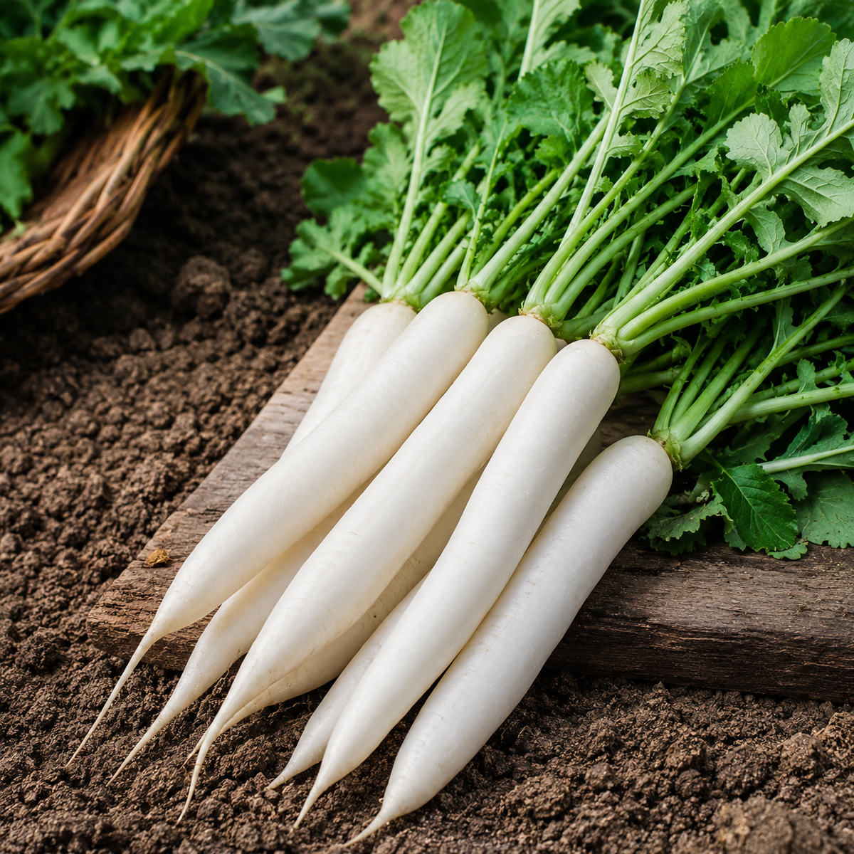 Radish White Long F1 Hybrid Seeds | Fast-Growing Winter Radish (WINTER)