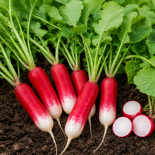 Radish Red & White Long Seeds – Dual Colour Mooli for Home Gardening (WINTER)