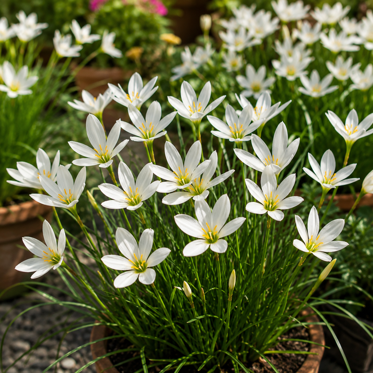Rain Lily White – Zephyranthes candida | Pack of 10 Local Bulbs