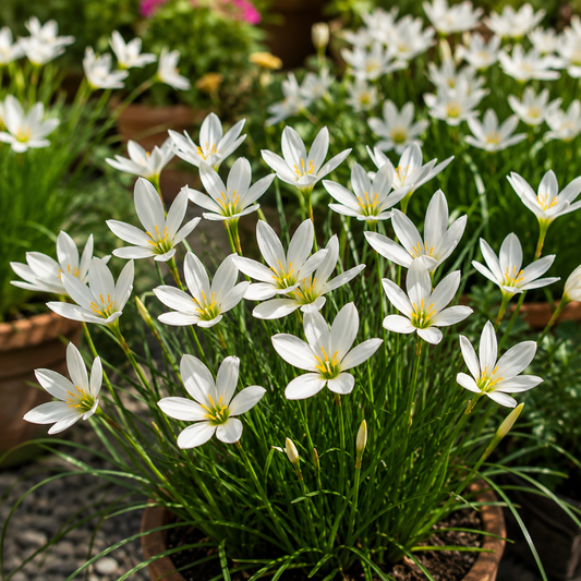 Rain Lily White – Zephyranthes candida | Pack of 10 Local Bulbs