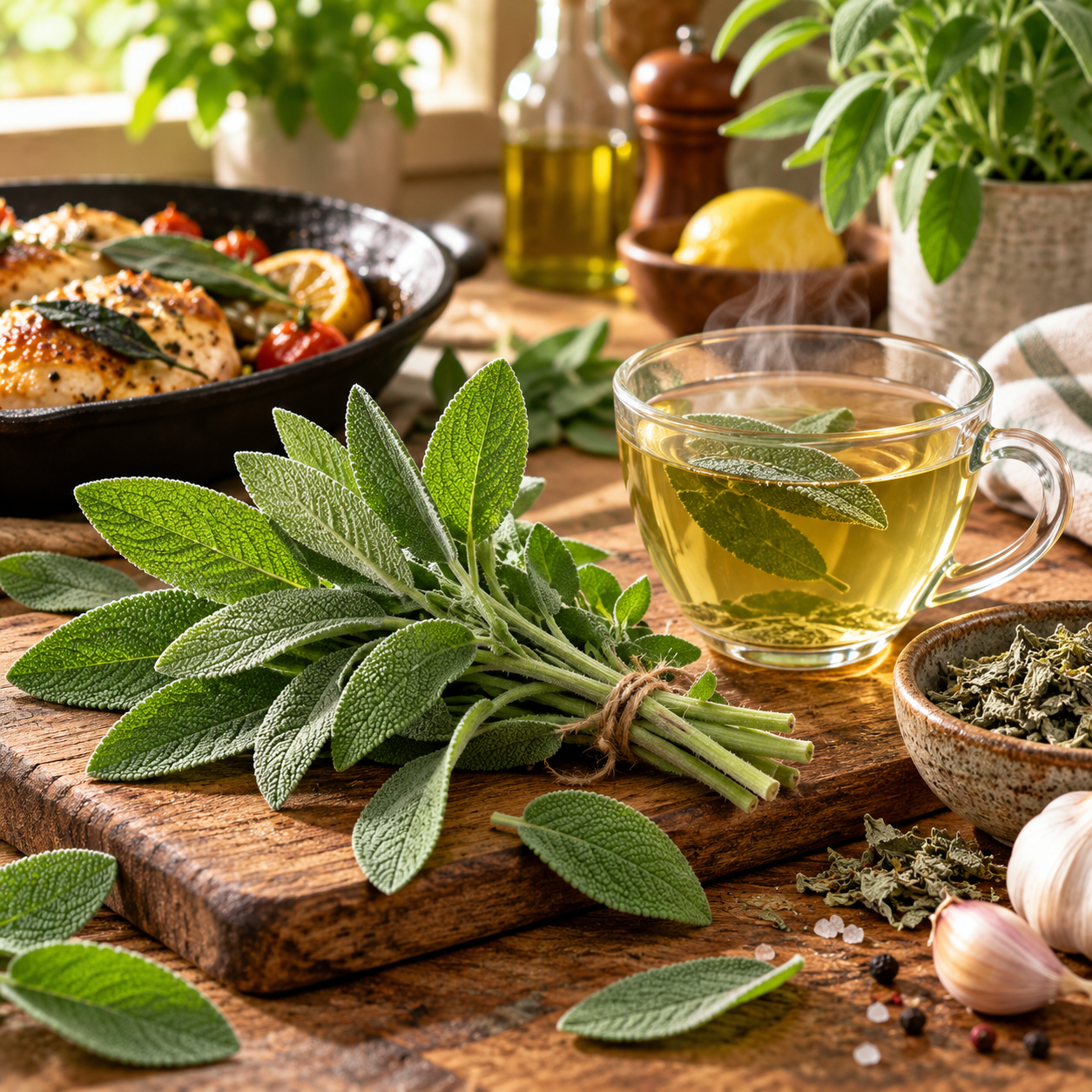Healthy Common Sage plant with aromatic grey-green leaves – Salvia officinalis OP seeds for culinary and home herb gardening in Pakistan