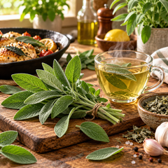 Healthy Common Sage plant with aromatic grey-green leaves – Salvia officinalis OP seeds for culinary and home herb gardening in Pakistan