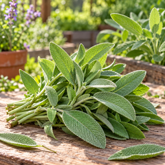 Healthy Common Sage plant with aromatic grey-green leaves – Salvia officinalis OP seeds for culinary and home herb gardening in Pakistan