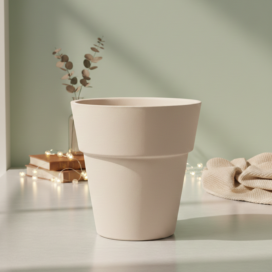 Minimalist Sage Stone Ceramic Pot