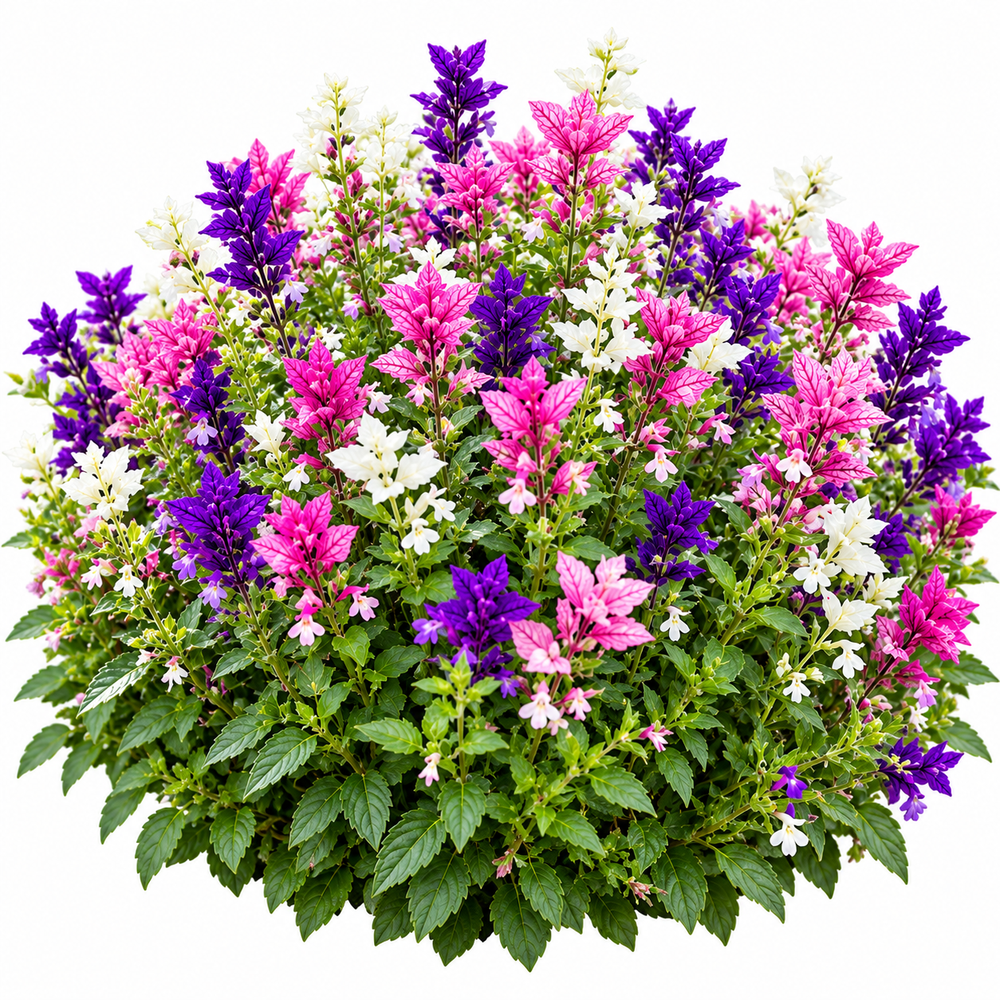 Salvia Tricolor Mix Salvia viridis Painted Sage with pink purple and white colourful bracts – winter flower seeds for beds borders pots grow bags and cut flowers in Pakistan