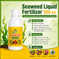 Seaweed Liquid Fertilizer 100 ml natural plant growth booster for vegetables flowers and indoor plants