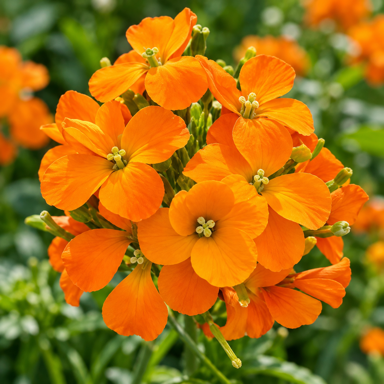 Siberian Wallflower Erysimum x allionii with bright fragrant orange flower clusters – winter seeds for beds borders rock gardens pots and grow bags in Pakistan