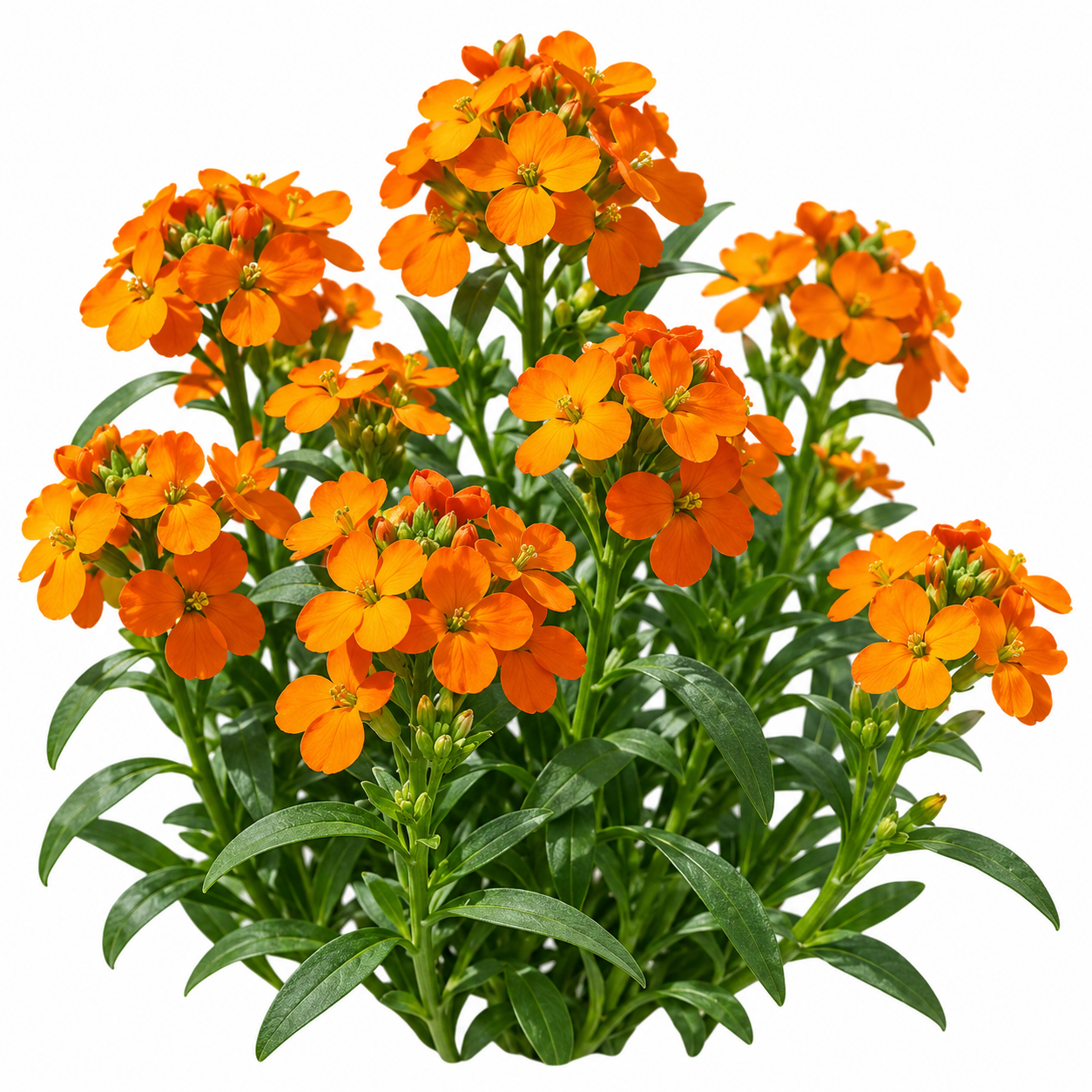 Siberian Wallflower Erysimum x allionii with bright fragrant orange flower clusters – winter seeds for beds borders rock gardens pots and grow bags in Pakistan