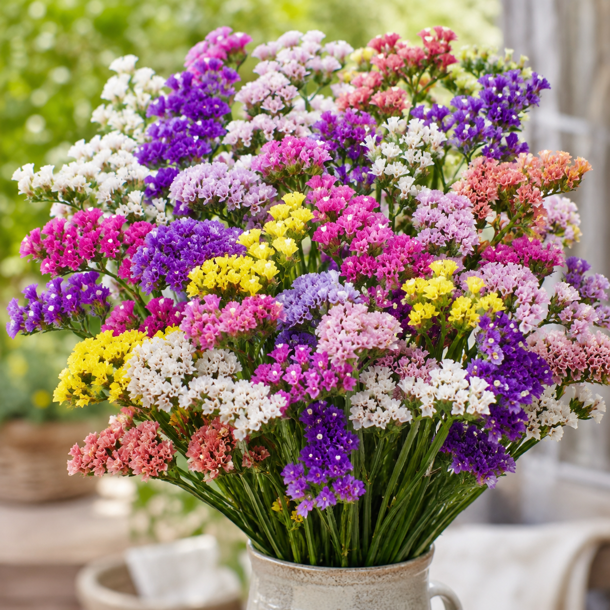 Statice Flower Seeds Mix – Colourful Cut Flowers for Home Gardens (WINTER)