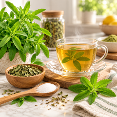 Healthy Stevia rebaudiana plant with fresh green sweet leaves – Stevia Sweet Leaf seeds for home herb gardening in Pakistan