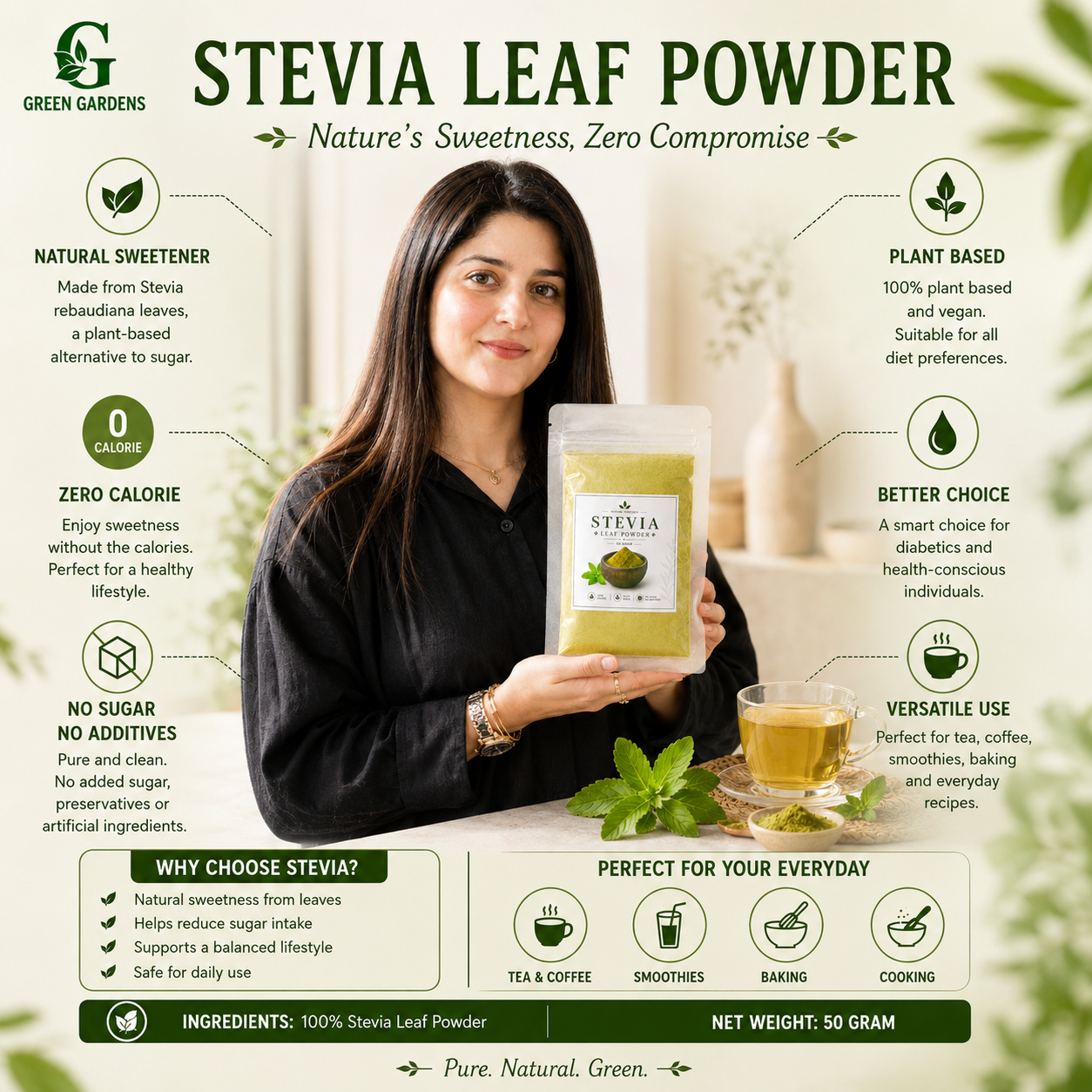 Stevia Leaf Powder - 50g