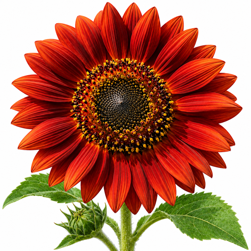 Red Sunflower Helianthus annuus with deep red burgundy flowers and dark centres – summer flower seeds for gardens and grow bags in Pakistan