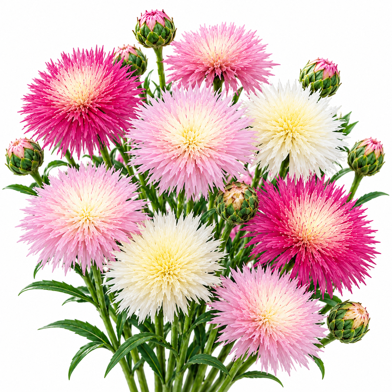 Sweet Sultan Imperialis Pastel Mix with fragrant fluffy fringed flowers in soft pink lilac lavender purple and white – winter cut flower seeds Pakistan