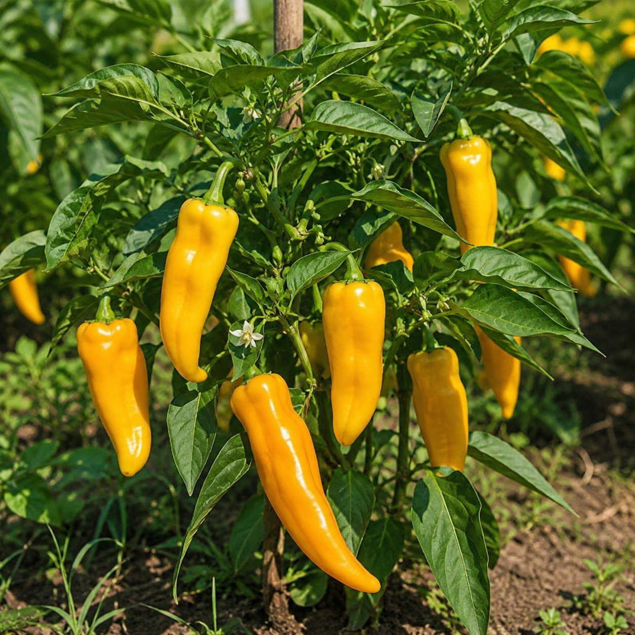 Sweet Pepper Yellow Corno di Toro Giallo Seeds – Italian Bull’s Horn Pepper | WINTER/SUMMER