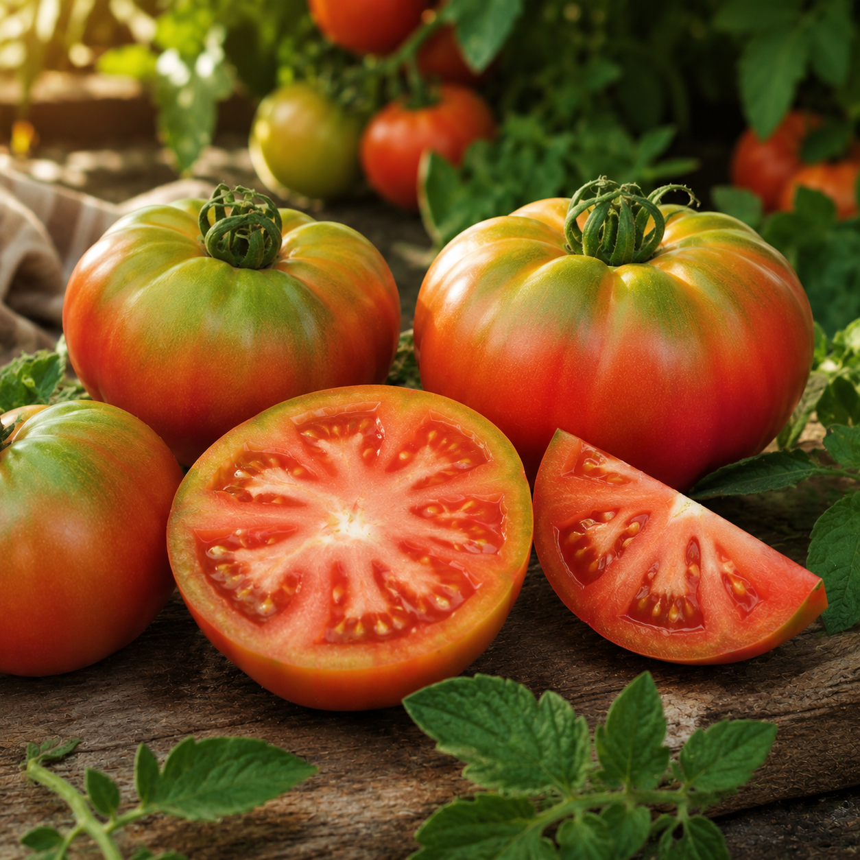 Pomodoro Pantano Romanesco traditional Italian heirloom tomatoes with large fleshy red fruits on vigorous indeterminate vines – tomato seeds for home gardening in Pakistan