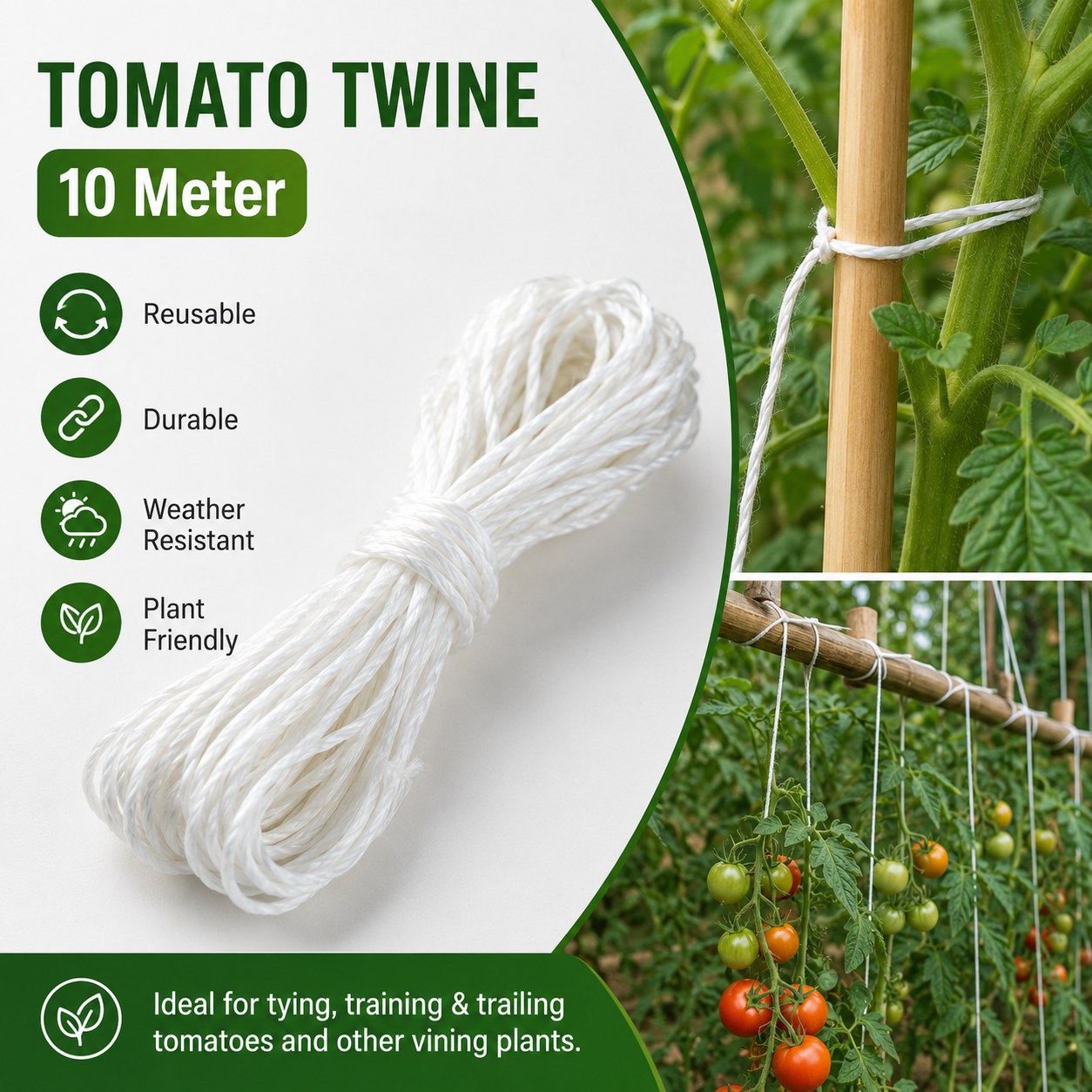 Tomato Twine 10 Meter – Plant Support String for Tomatoes & Climbing Plants
