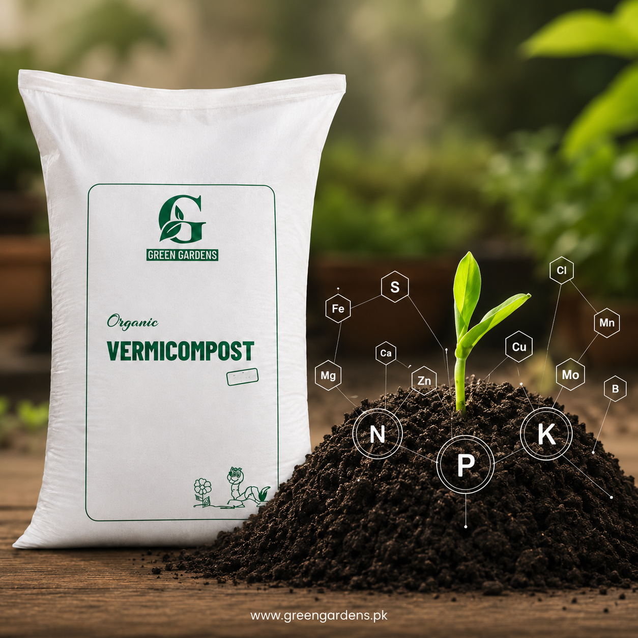 Vermicompost 10kg – 100% Organic Fertilizer in Pakistan (Delivery to Daewoo Service Areas Only)
