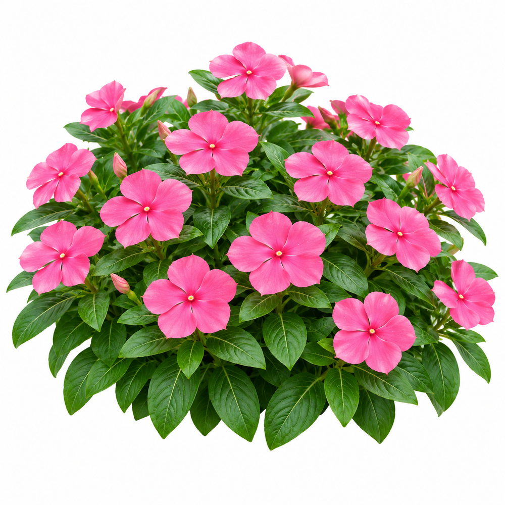 Vinca Deep Rose Catharanthus roseus with rich deep rose-pink summer flowers – seeds for beds pots containers and grow bags in Pakistan
