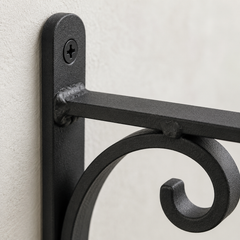 Decorative Iron Wall Bracket – Matte Black