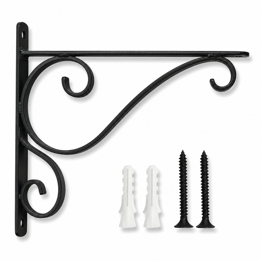 Decorative Iron Wall Bracket – Matte Black