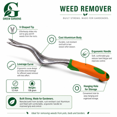 Weed Remover – Cast Aluminium Hand Tool by GardenWerx