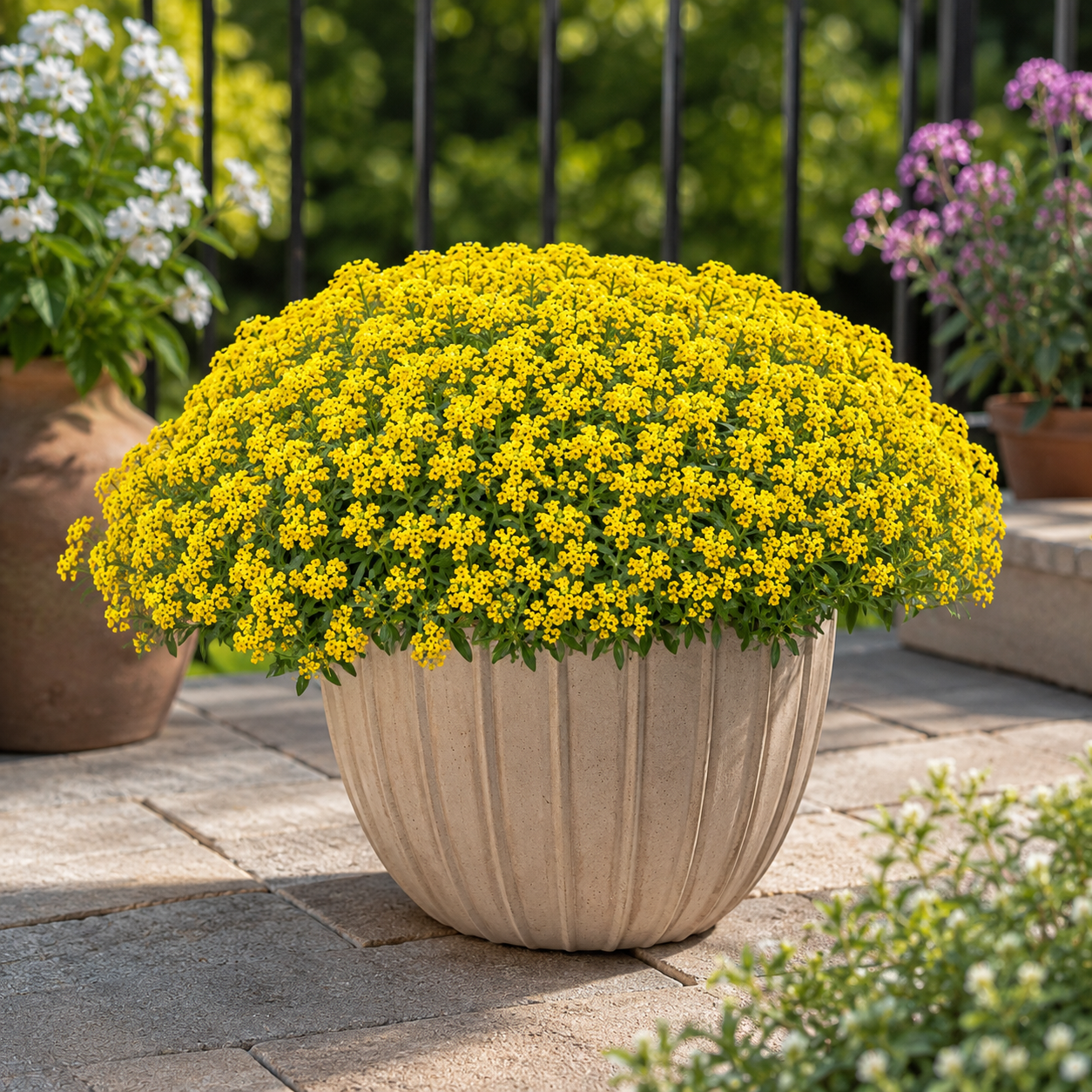 Yellow Alyssum flowers in full bloom grown as a dense flowering plant – Alyssum Yellow Seeds Pakistan