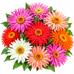 Zinnia Burpeeana Mix with large colourful chrysanthemum-flowered double blooms – summer flower seeds for beds cut flowers pots and grow bags in Pakistan