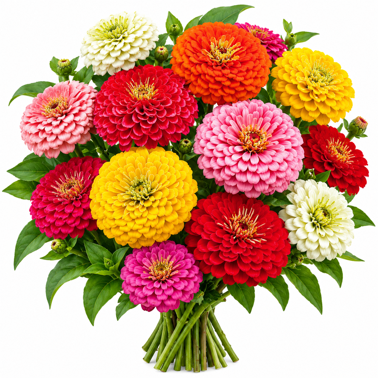 Zinnia California Giant Mix with large colourful double and semi-double summer flowers – seeds for beds cut flowers and grow bags in Pakistan