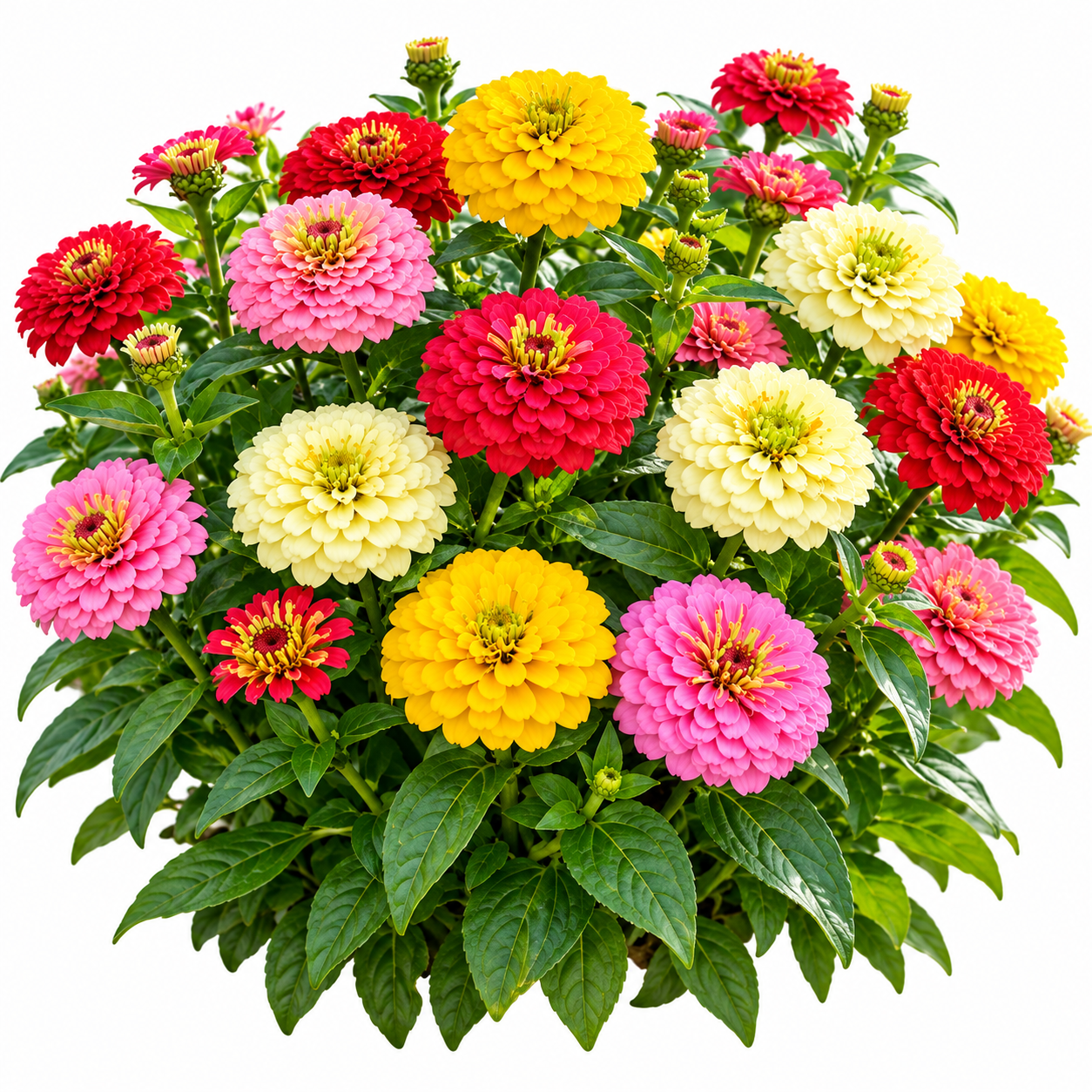 Zinnia Elegans Dahlia Mix with large colourful double dahlia-style summer flowers – seeds for beds cut flowers pots and grow bags in Pakistan