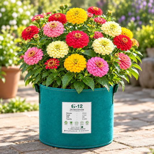 Zinnia Elegans Dahlia Mix with large colourful double dahlia-style summer flowers – seeds for beds cut flowers pots and grow bags in Pakistan