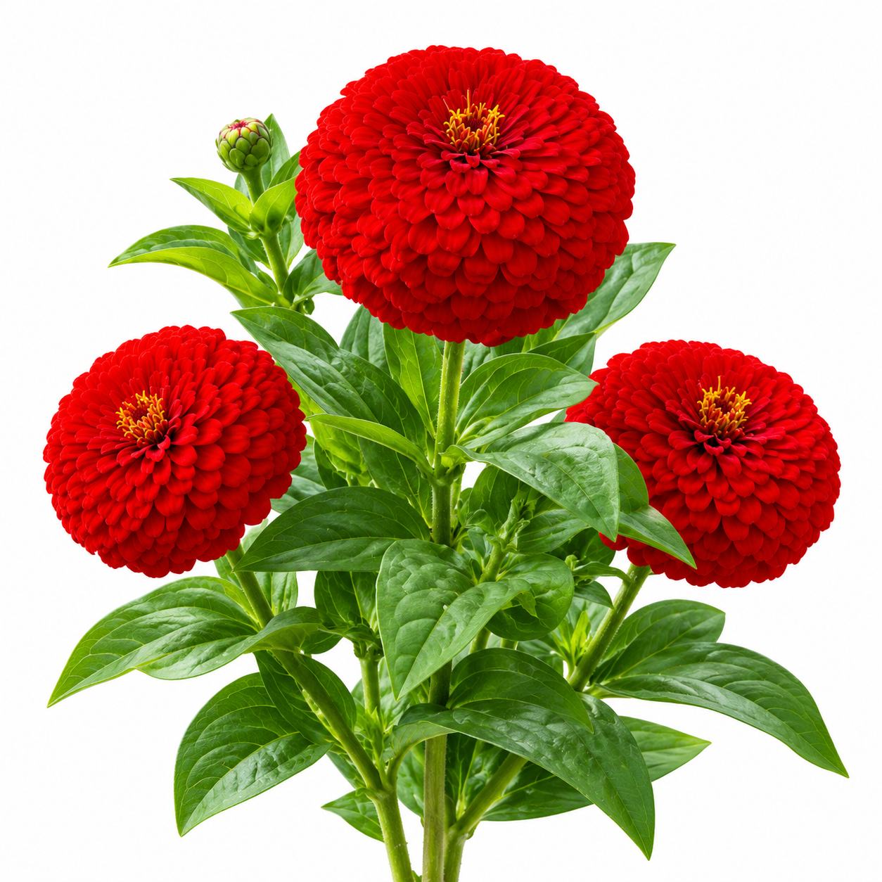 Zinnia Elegans Red with vibrant red summer flowers – seeds for sunny beds borders cut flowers containers and grow bags in Pakistan