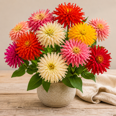Zinnia 'Cactus Flowered Mix'  Seeds (SUMMER)