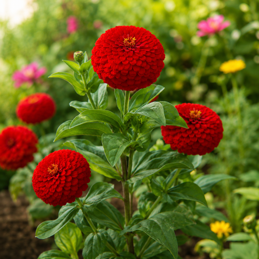 Zinnia Elegans Seeds- Red  (SUMMER)