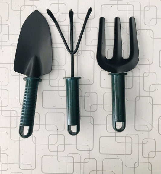 Garden Tools Set, 3 Pcs, 10"  (Plastic Handle)