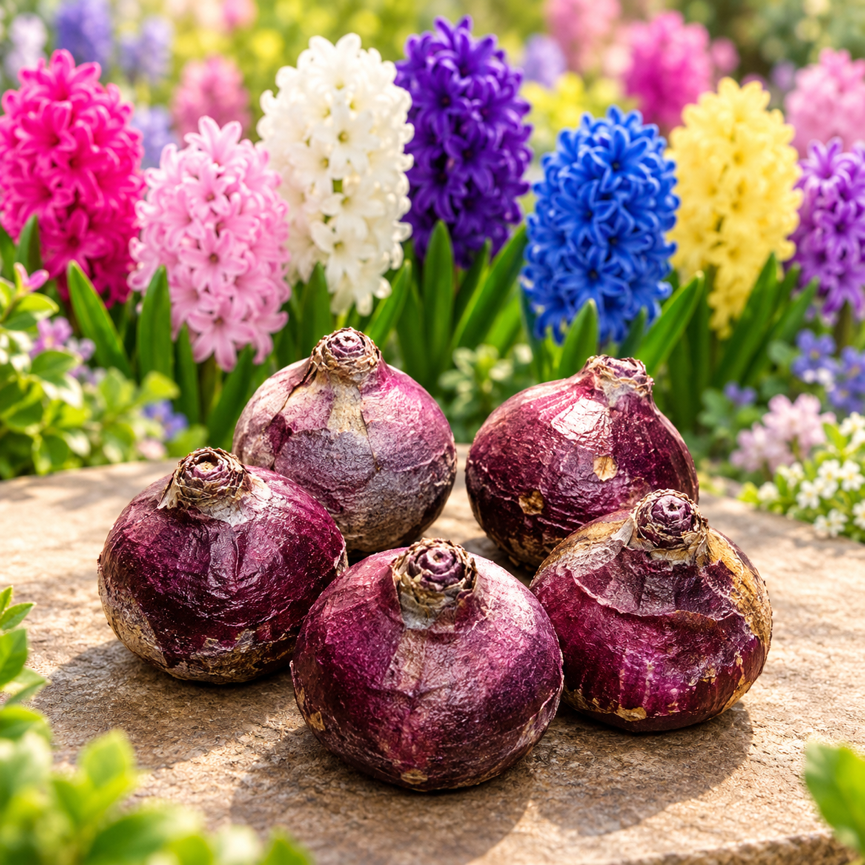 Hyacinth Mixed Colours five-bulb pack – product hero